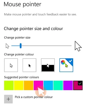 How to customize the size, shape, and color of your mouse pointer